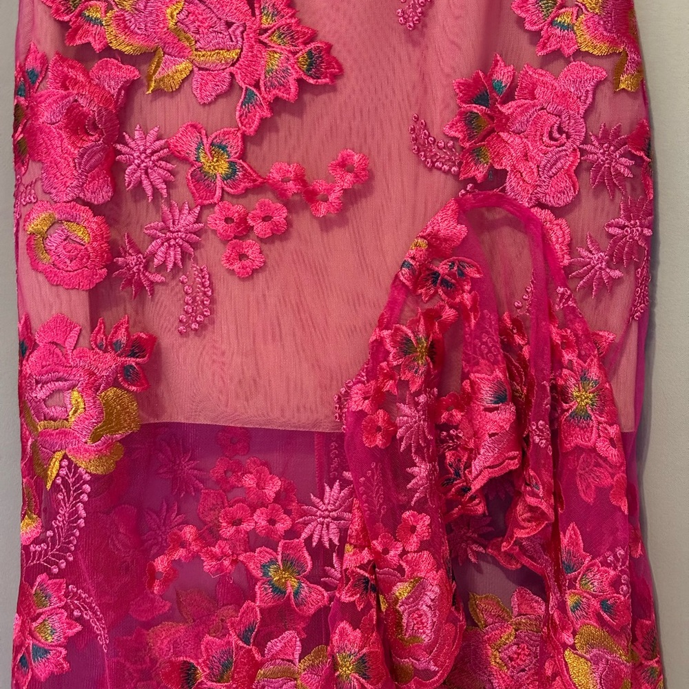 Bronx and Banco Eva Midi Floral Embroidered Dress M - Picture 3 of 16
